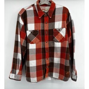 Birdwell Beach Britches Shirt Mens Large  Plaid Flannel Button Up Outdoors